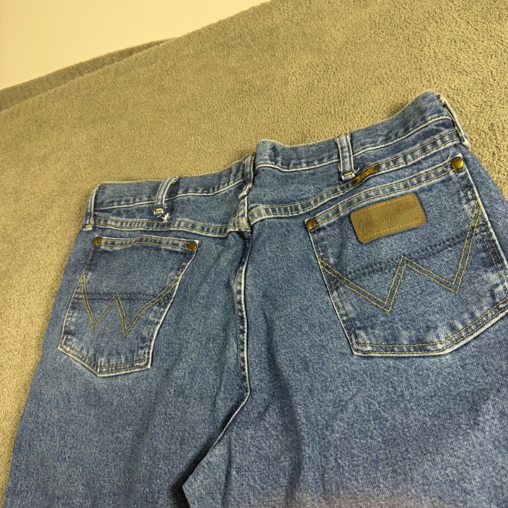 Wrangler Five Star Premium Denim Mens 36x30 Blue Straight Leg Jeans 96WGSND